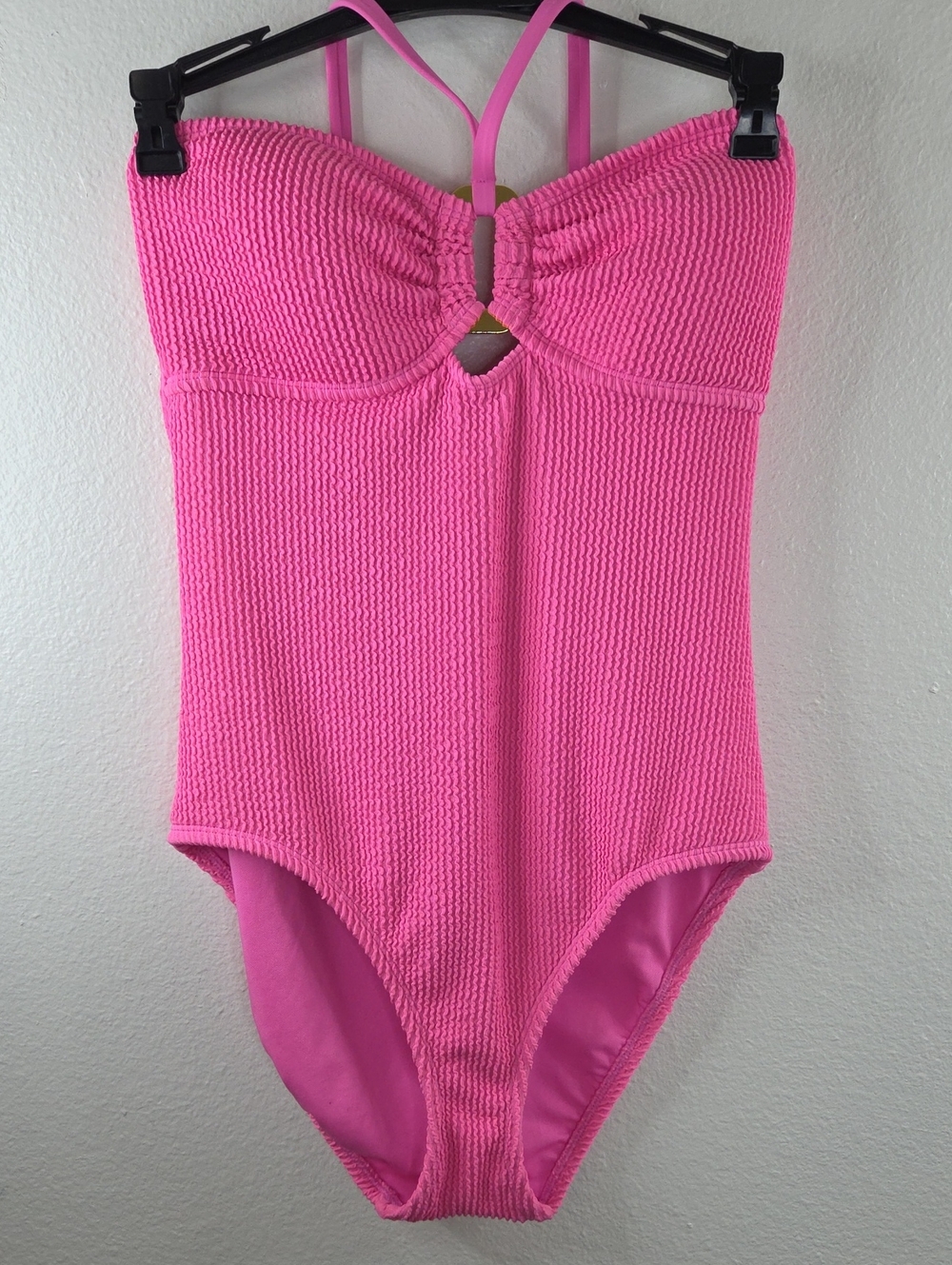 BLEU/ROD BEATTIE Sz8 Vibrent Pink Textured One-Piece Swimsuit NWT$129